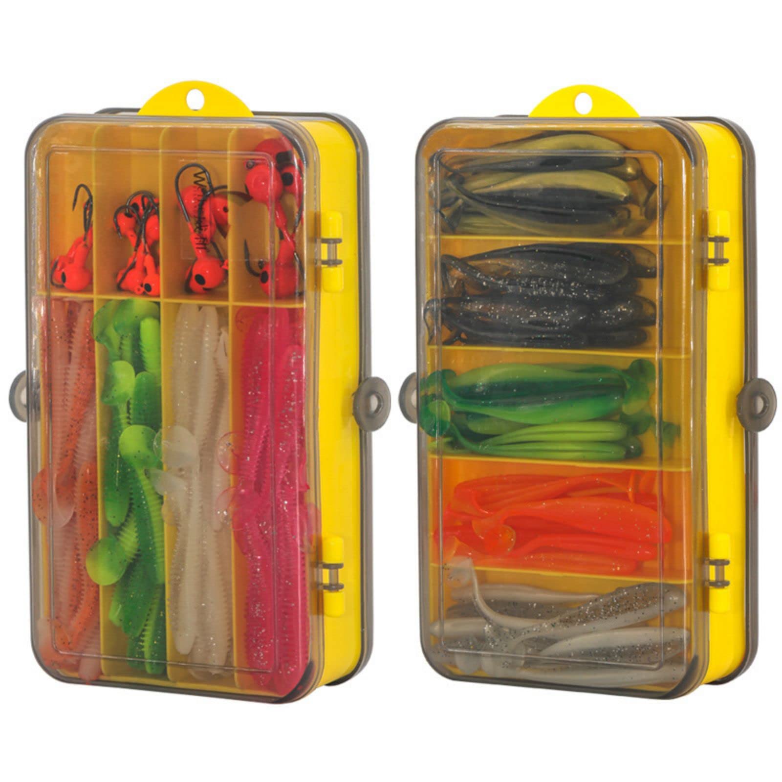 RoseFlower Fishing Lure Kit Artificial Spoon Fishing Lure Set for Trout, Perch, Pike Spoon - Spinning Baits Accessories with Worms, Hard Baits, Single Hooks, Insects, Crankbait