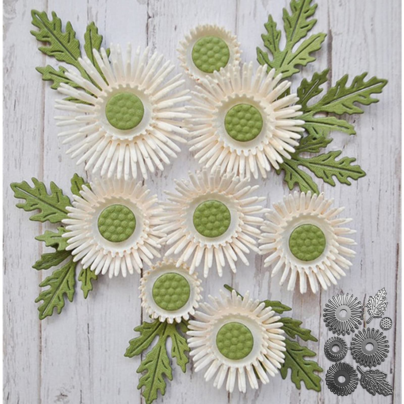 Luvadeyo Sunflowers Metal Cutting Dies, Valentine's Day Die Cortes for Scrapbooking DIY Album, Flower Leaf Card Making Decor Paper Craft Party Wedding Decorations