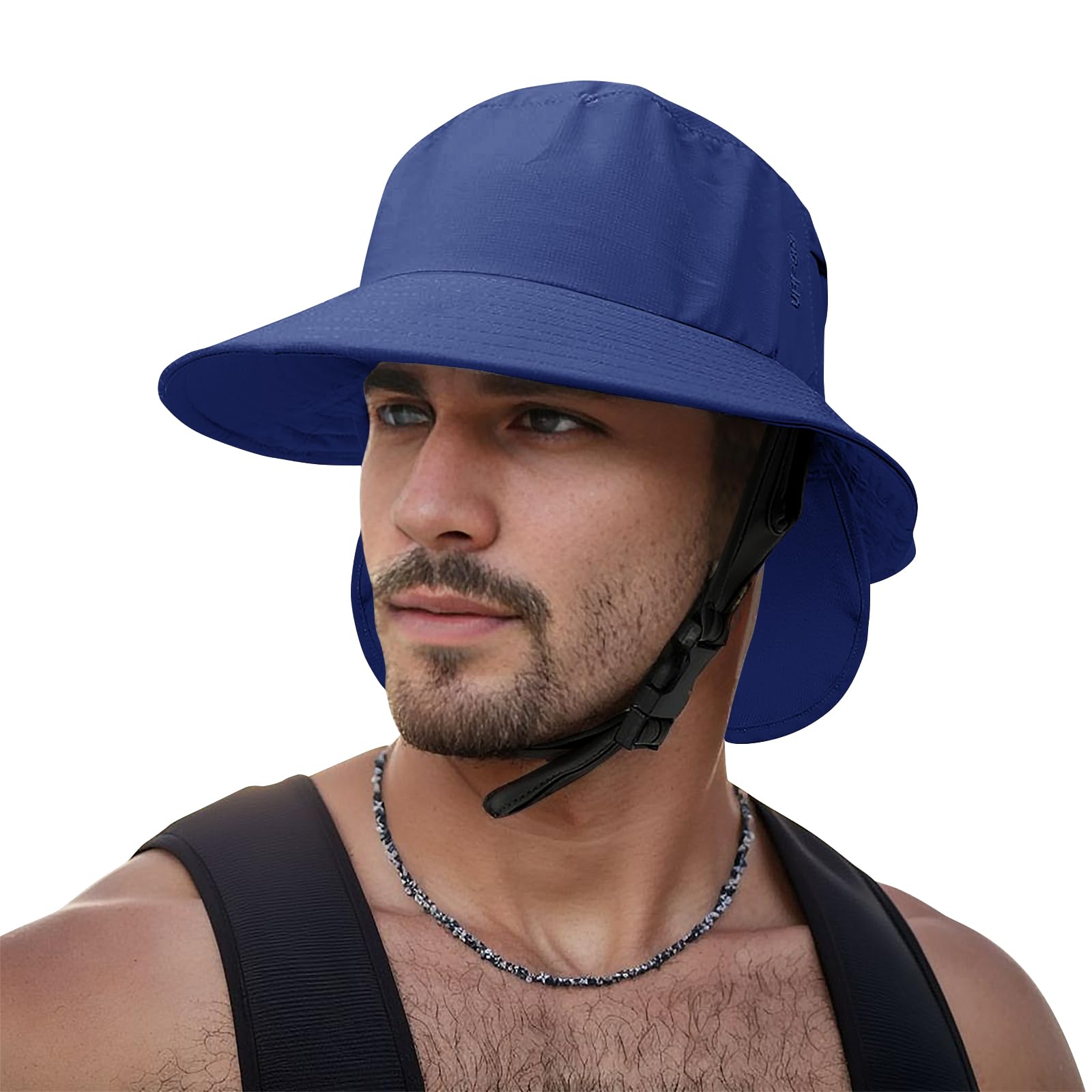 JOYART Surf Hat Bucket Beach Sun Hats with Chin Straps for Surfing Boating Riding Fishing Watersports Men Women