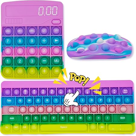 Amazon Senjwarm プッシュポップ バブル スクイーズ玩具 キーボード マウスと電卓 3個セット 文字付き 知育おもちゃ 減圧グッズ 子供大人兼用 面白い こどもの日ギフト 子供のお誕生日プレゼント 入園 入学ギフト スクイーズ おもちゃ