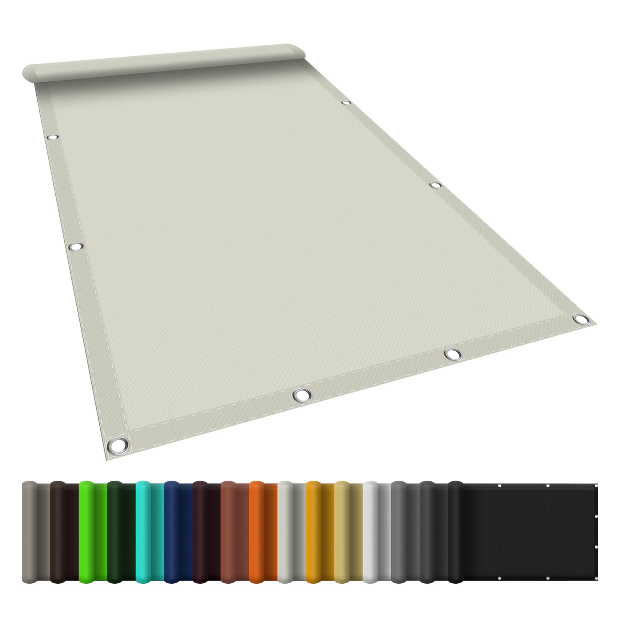 Voile d'ombrage de jardin blanc cassé, auvent pour repas en terrasse