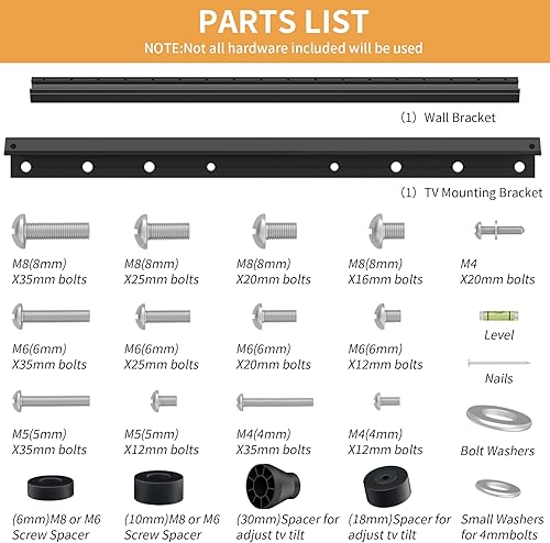 Miniatura 6 de Soporte de pared para TV sin tachuelas para televisores de 12 a 55 pulgadas, soporte para televisores sin pernos, VESA de 3.937 x 3.937 in a 15.748