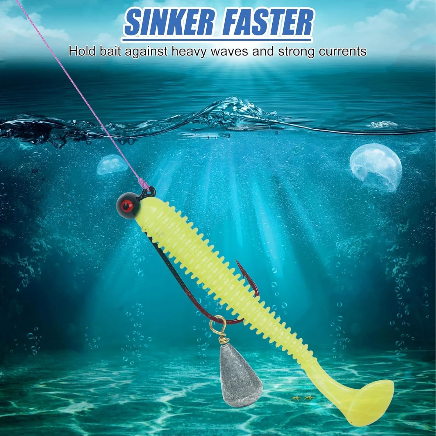 30 Pack Fishing Weight Sinkers,Bass Casting Sinker Weights Lead Bell Drop Shot Sinker with Brass Swivel Catfish Weight Sinkers Streamline Saltwater Freshwater Fishing