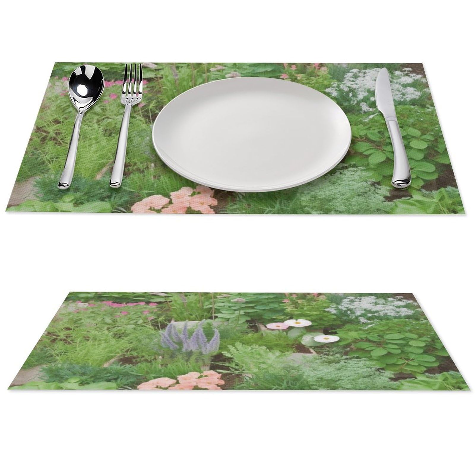 Sets de table en PVC lavables et résistants pour repas en intérieur et extérieur, lot de 6