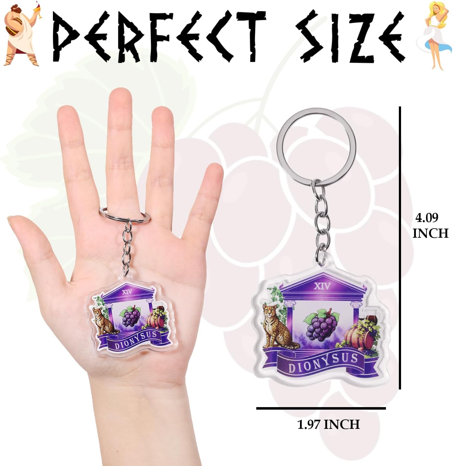 Htabiol Greek Mythology Keychains, 15pcs Olympian Gods Cabin Keychains, Greek Mythology Party Favor Gifts, Fit for Olympian Gods Birthday, Percy Jackson Party, Camp Half Blood Birthday - Image 3