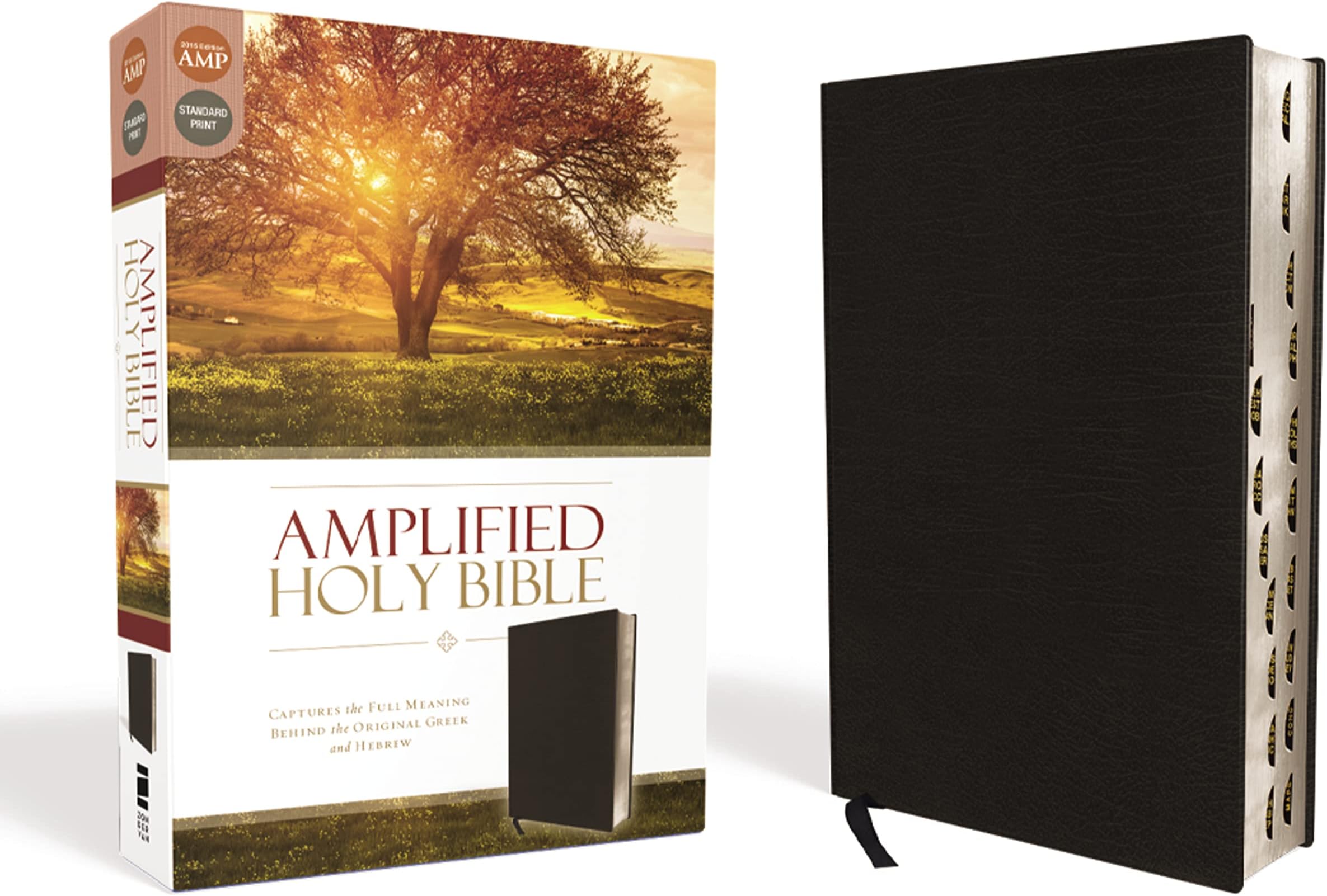 Amplified Holy Bible, Bonded Leather, Black, Thumb Indexed: Captures the Full Meaning Behind the Original Greek and Hebrew