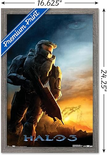 Miniatura 3 de Trends International Halo 3 - Awakening Wall Poster, 14.725" x 22.375", Barnwood Framed Version