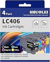 Vista 1 de LC406 - Cartucho de tinta compatible con LC406 LC406XL, rendimiento estándar, funciona con MFC-J4335DW MFC-J4345DW MFC-J4535DW MFC-J5855DW