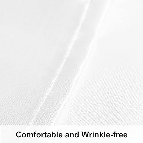 Miniatura 4 de NTBAY 2 Pack Satin King Pillowcases for Hair and Skin, Luxurious and Silky Pillow Cases with Envelope Closure, 20x40 Inches, White Blanco