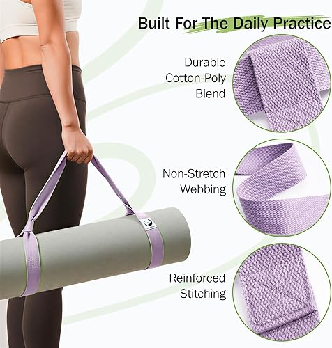 Miniatura 3 de Slim Panda Correas para esterilla de yoga para llevar, soporte ajustable para esterilla de yoga, esterilla de yoga (esterilla de yoga no incluida)