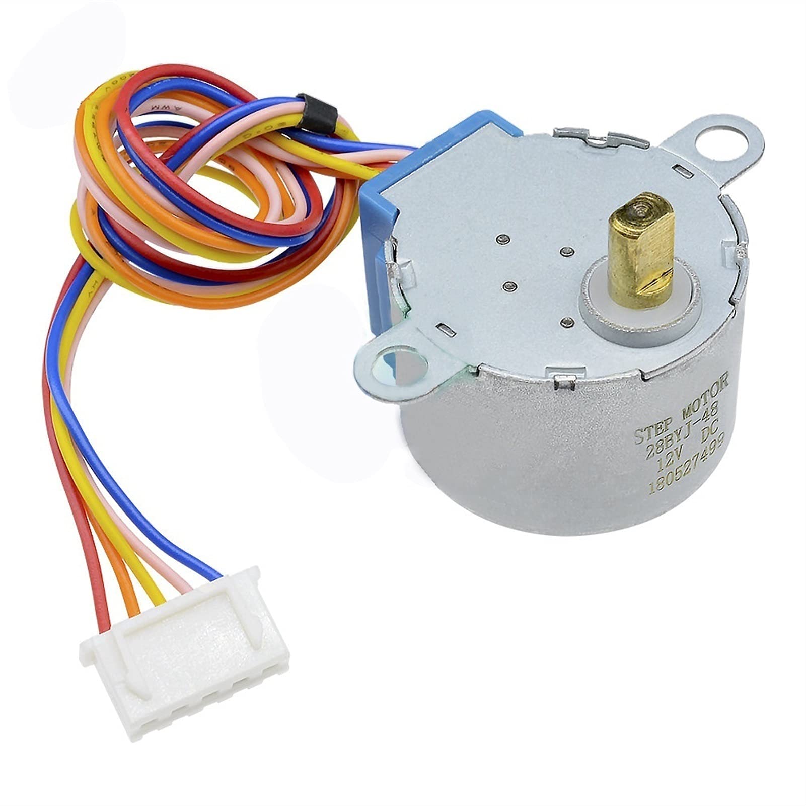 zxxin- Motore elettrico 28BYJ48. DC. Motore del passo di riduzione, 5V / 12V 4 Motorino passo-passo di fase, rendimento, 28BYJ 2 8BYJ-48. Robusto e durevole (Shaft Diameter : 12V Motor)