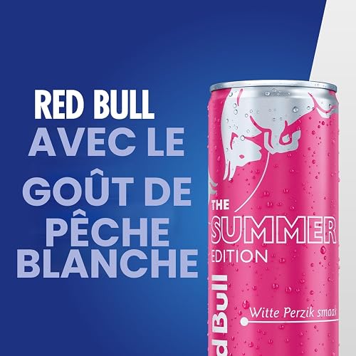 Red Bull Energy Drink Summer Edition, White Peach, confezione da 12 - 12 x 250 ml I Bevanda energetica al gusto fruttato di pesca bianca stimola corpo e mente - 2