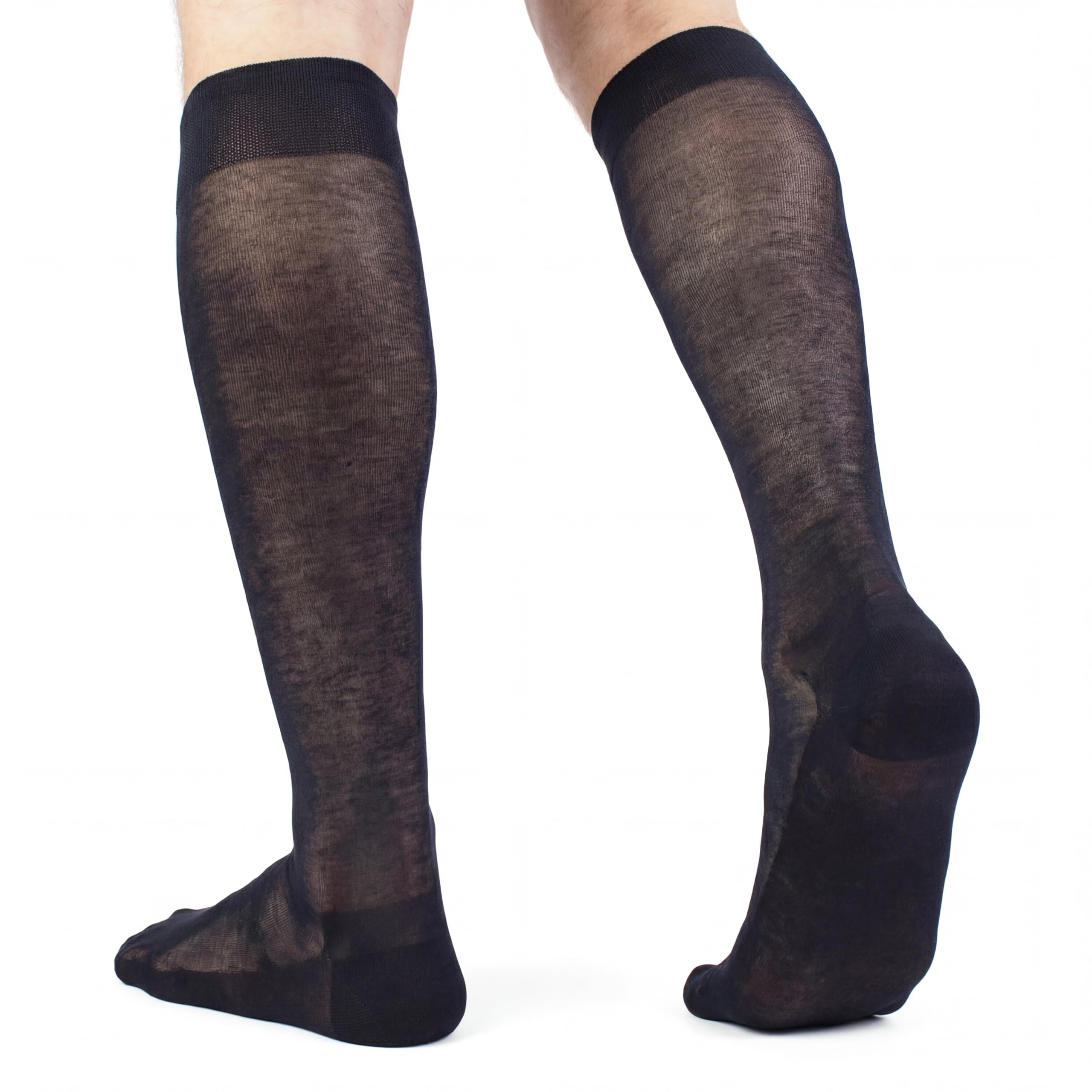 Ciocca Calze Lunghe Lisce Chiffon 100% Cotone Filo di Scozia - 3/6 Paia - Made in Italy