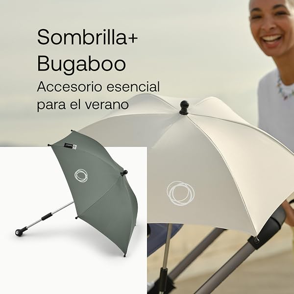 Bugaboo Sombrilla+, Compatible con todos los carritos Bugaboo, Tejido de protección solar UPF 50+ para una protección solar óptima, Conexión con un clic y mecanismo de fácil ajuste, Forest Green - 2