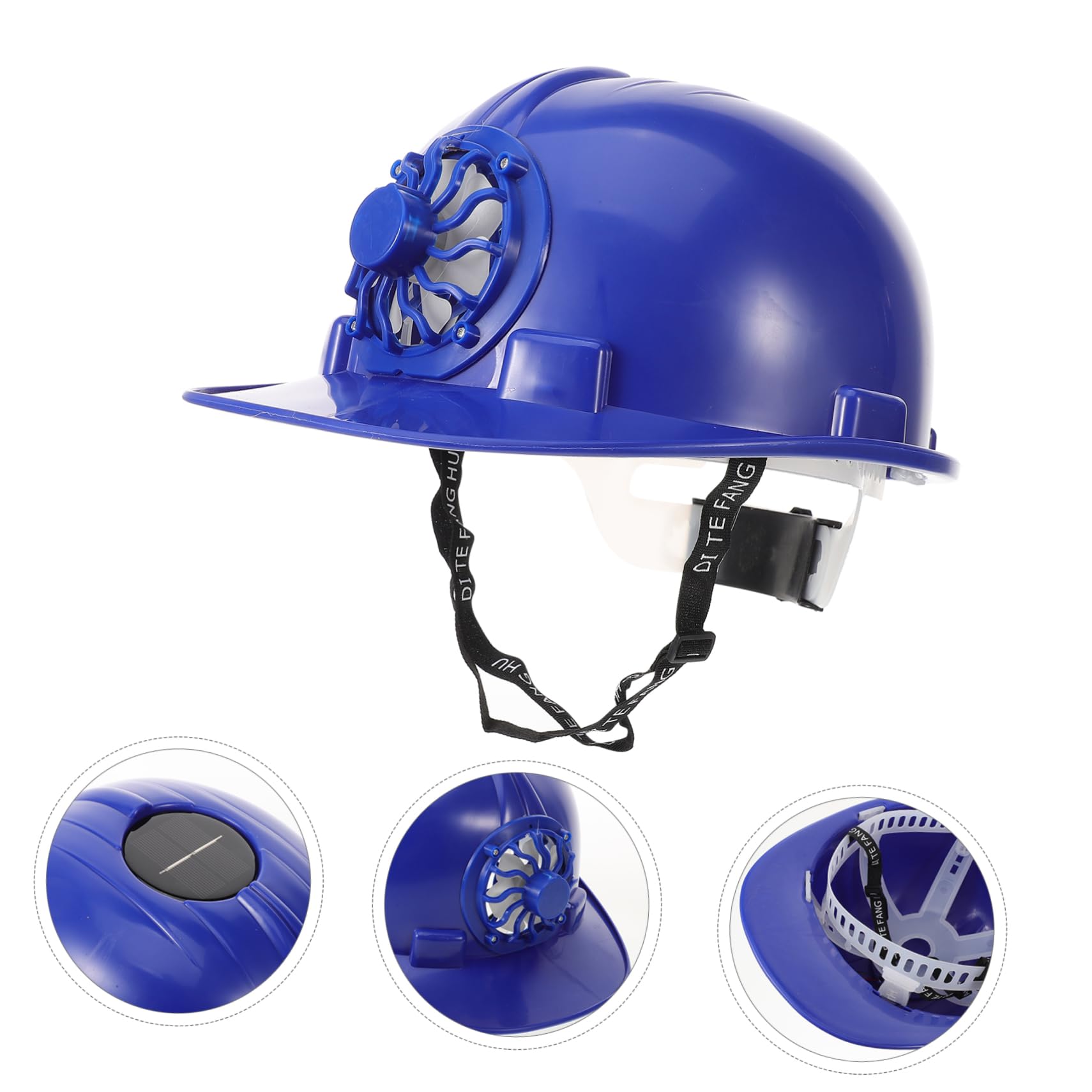 Casco Sicurezza con Ventilatore Solare Hard Hat Traspirante per Edilizia e Lavori Esterni Protezione Dalla e Raffreddamento Senza Batteria
