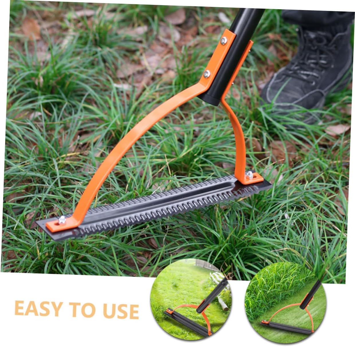 Manual Grass Metal Cutter Double-Edged Heavy Duty Easy to Use Ideal for Lawns Gardens