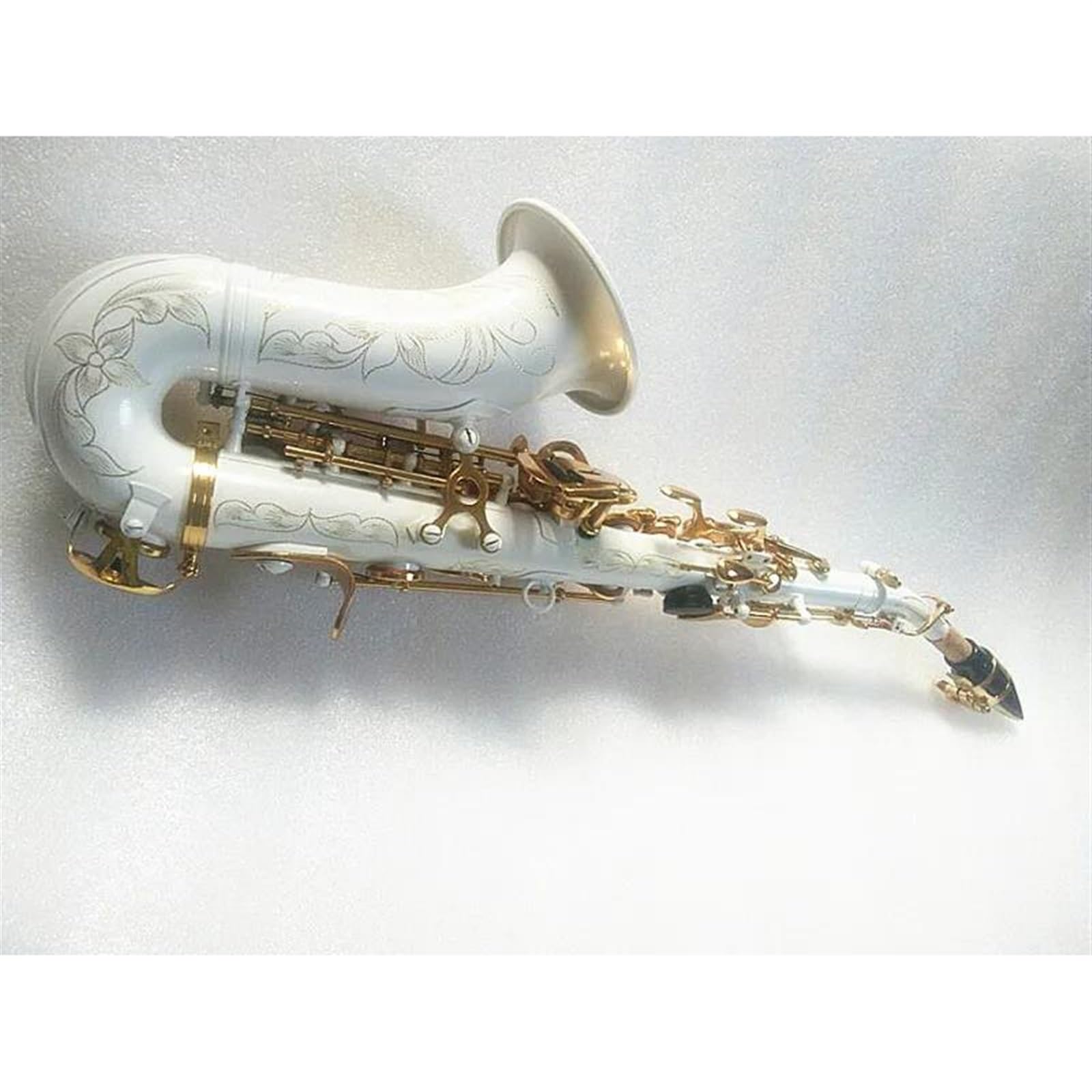 Professionale Sassofono Sassofono Soprano Sassofono Bianco Sax Soprano Curvo Allestimenti Completi
