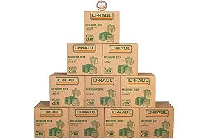 U-Haul Medium Moving Boxes: Pack of 10 with Bonus Tape