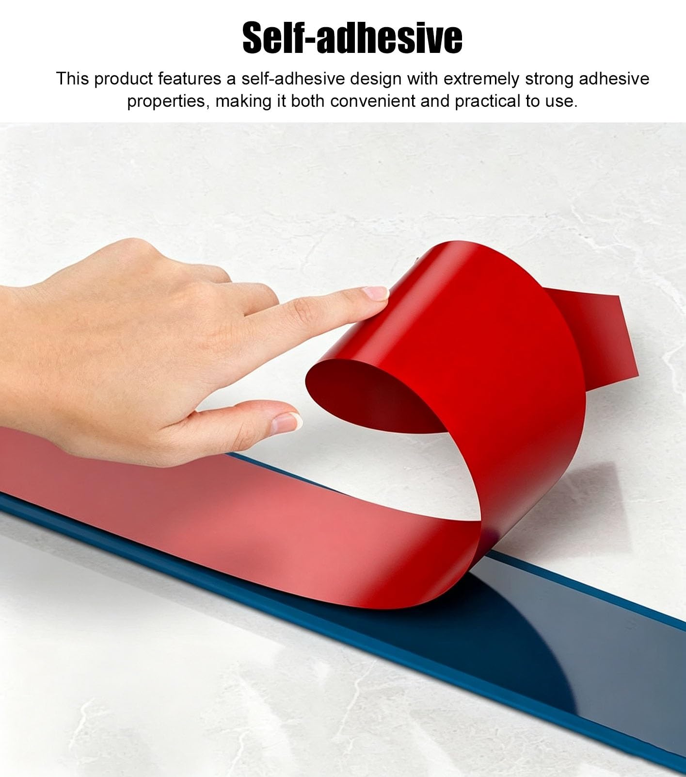 Perfil de Transición para Suelo Perfil Plano de PVC para Remate de Escalón Perfil de Transición para Escalones con Reverso Adhesivo Perfil de Remate para Bordes de Escalera