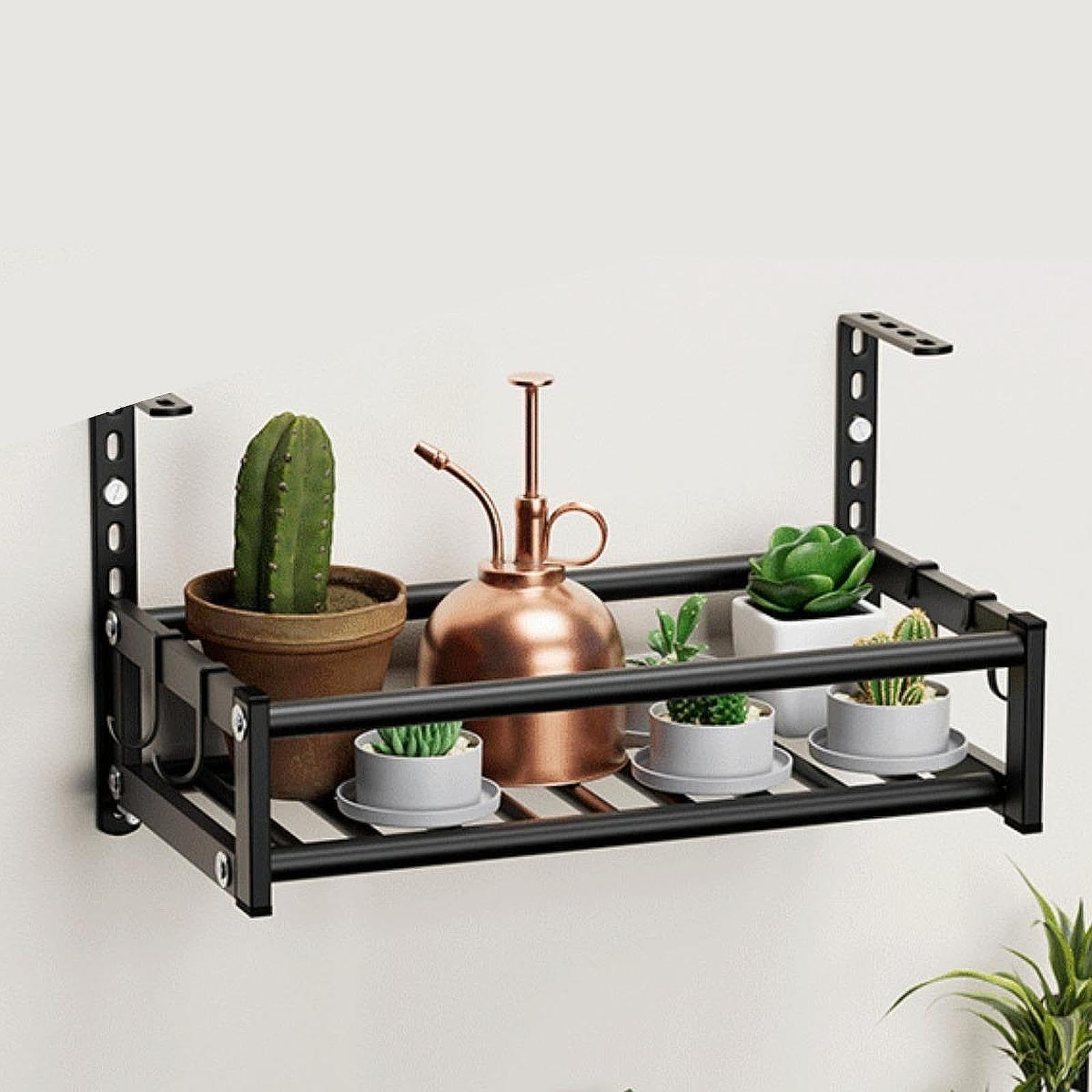 H?ngender Pflanzkübel für Balkon & Terrasse Metall Pflanzkasten elegantes Pflanzenregal Fenster Blumenkasten ativer Pflanzenständer 43 cm Höhe ideal für Blumentöpfe.