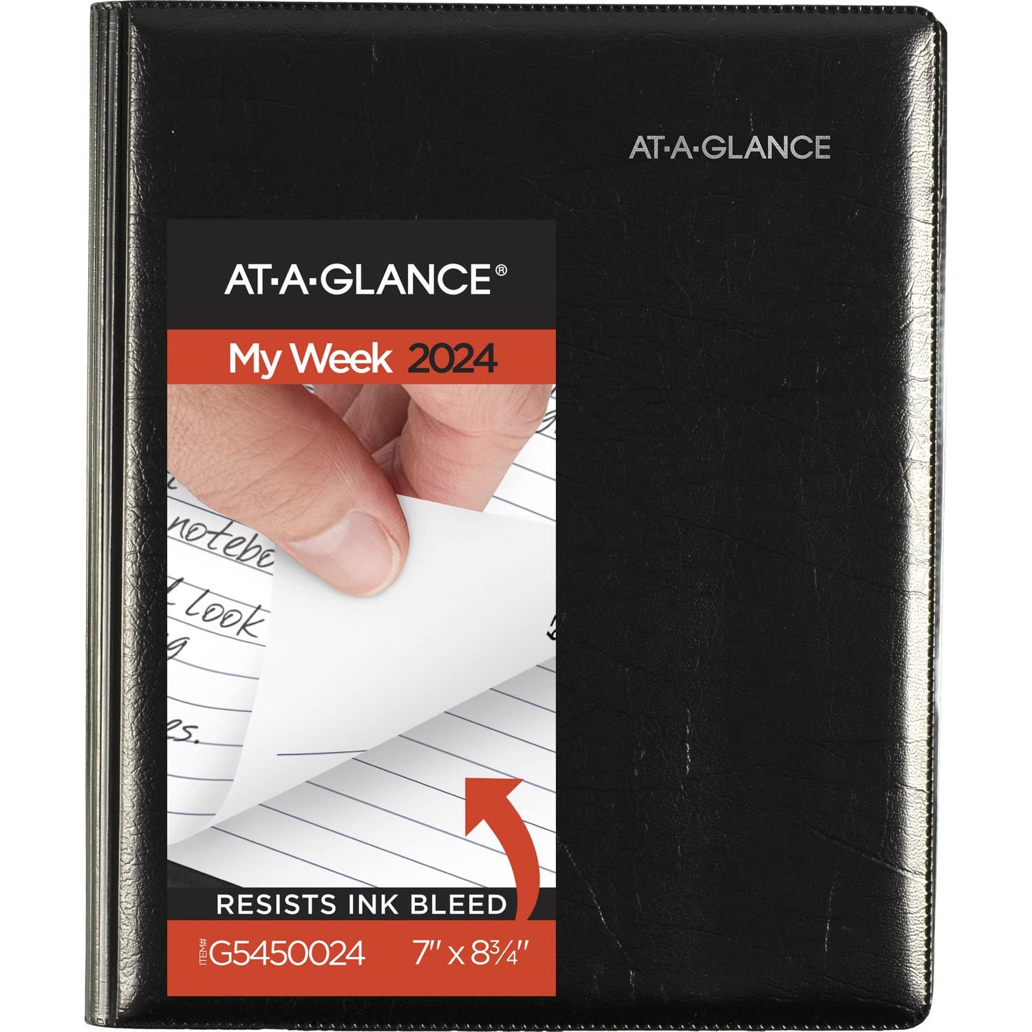 2024 Vinyl Monthly/ Weekly Planner‐ Monday Start, Dark Grey | MUJI - View #5