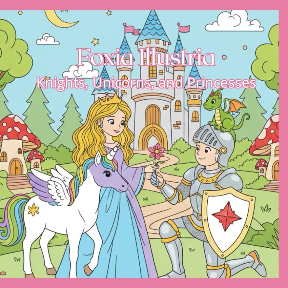 Knights, Unicorns, and Princesses Magical World of Coloring
