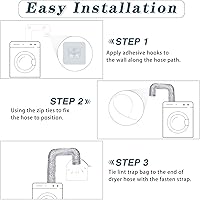 Vista 5 de Juego de 4 bolsas para atrapar pelusas de ventilación de secadora, trampa recolectora de pelusa y bolsa de filtro para atrapar pelusa y polvo, kit