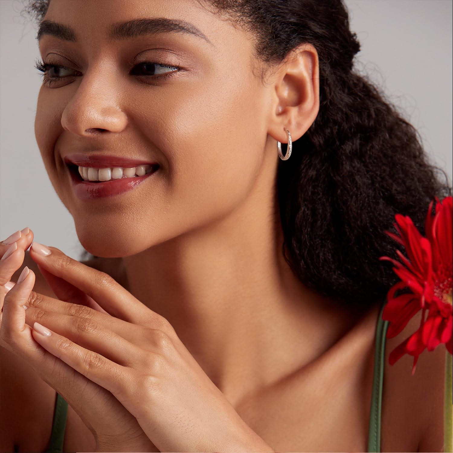 Elegant Hoop Earrings for Women Star Silver/Gold Plated Earrings Hypoallergenic Earring for Women Jewelry Gifts for Christmas,Valentine's Day,Anniversary - Image 2