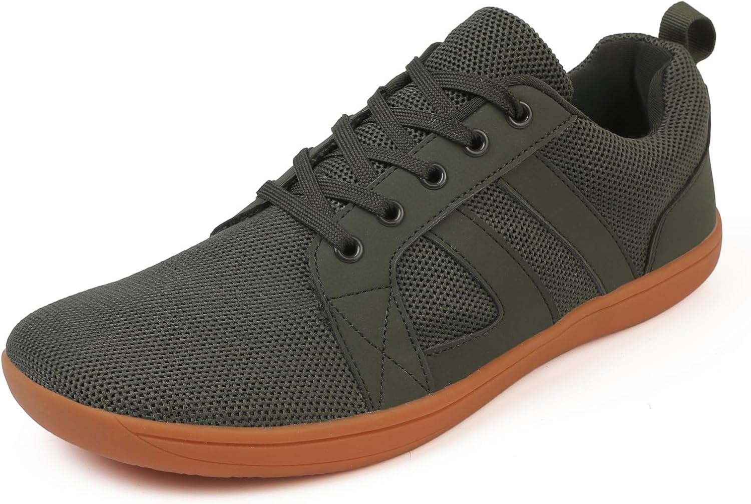 Wide Barefoot Minimalist Shoes for Men Women Width Fashion Sneaker Wide Toe Box Shoes Men Cross-Trainer Lightweight Walking Casual Comfortable Running Shoes, S8815-green