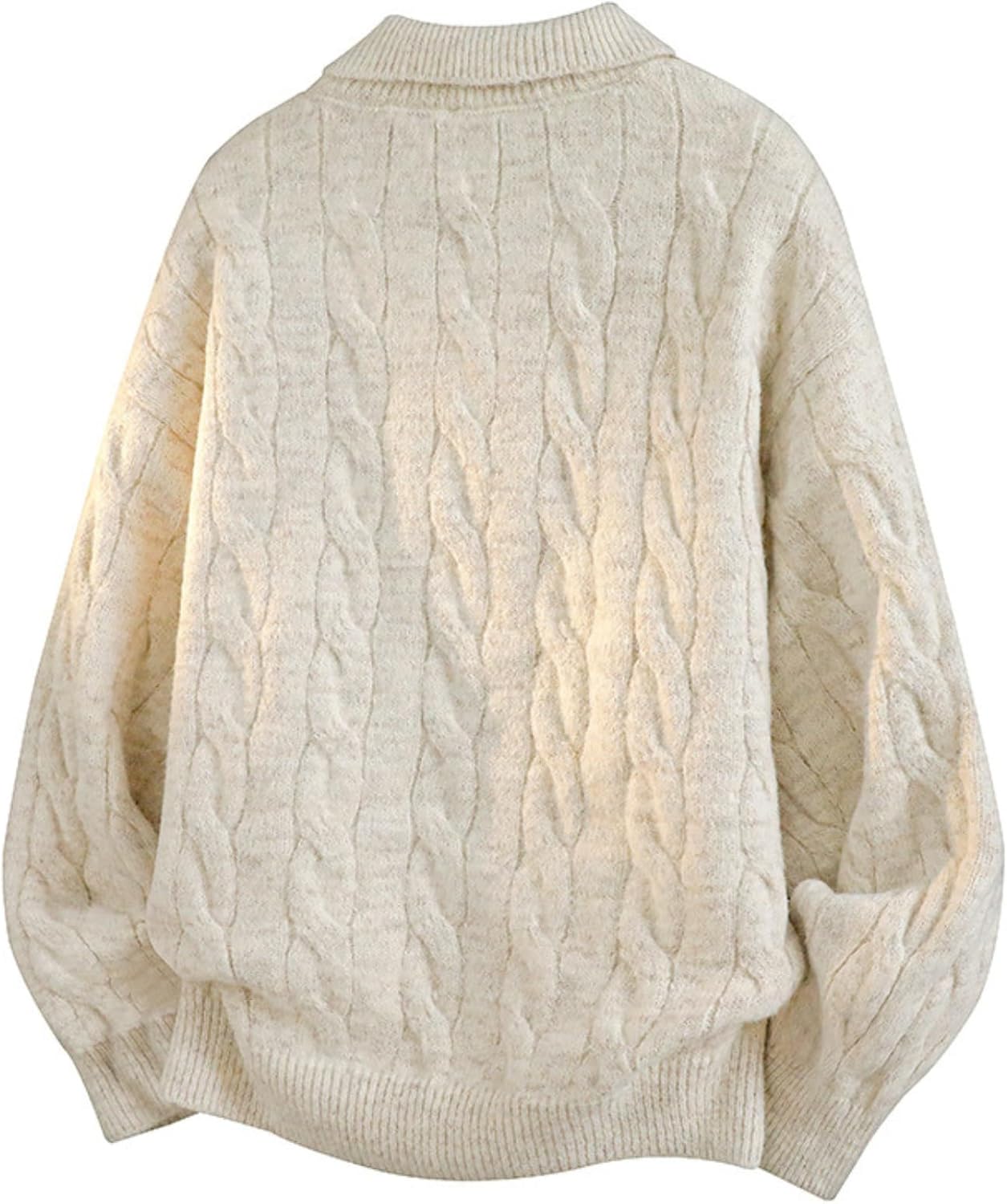 Vamtac Men’s Relaxed Oversized Knit Sweater, Casual Loose Fit Pullover, Soft Cozy Fall Winter Knitwear