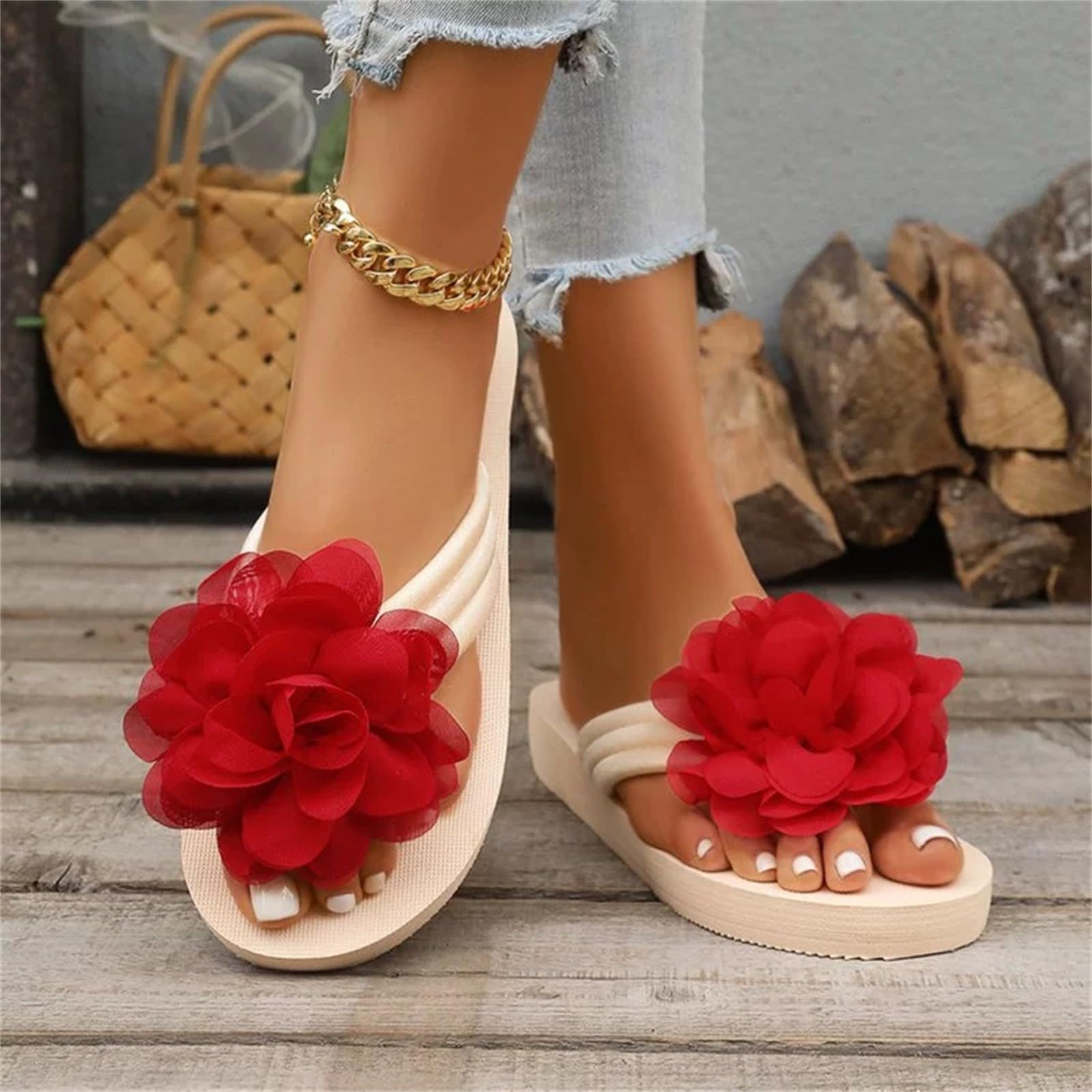 Sandalias de mujer con plataforma - Chanclas de verano de playa con