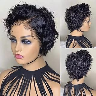 Short Curly Wig Twist Wig Human Hair Wigs Women,One Size for Role Plays Daily Use with Hair Net Black Hairpiece,Short Curly Wig Twist Wig Human Hair Wigs Fashion Hairpiece Women Synthetic Wig for Role Plays Daily Use
