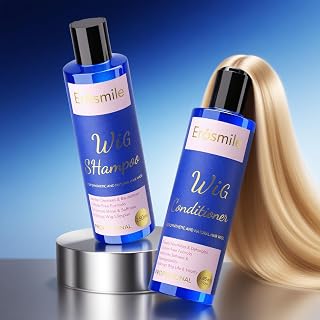 Luxury Wig Shampoo and Conditioner Set for Synthetic & Natural Hair Wigs | Sulfate-Free, Deeply Nourishes & Detangles, Enhances Radiant Shine & Softness, Prolongs Wig Lifespan - 2Pack