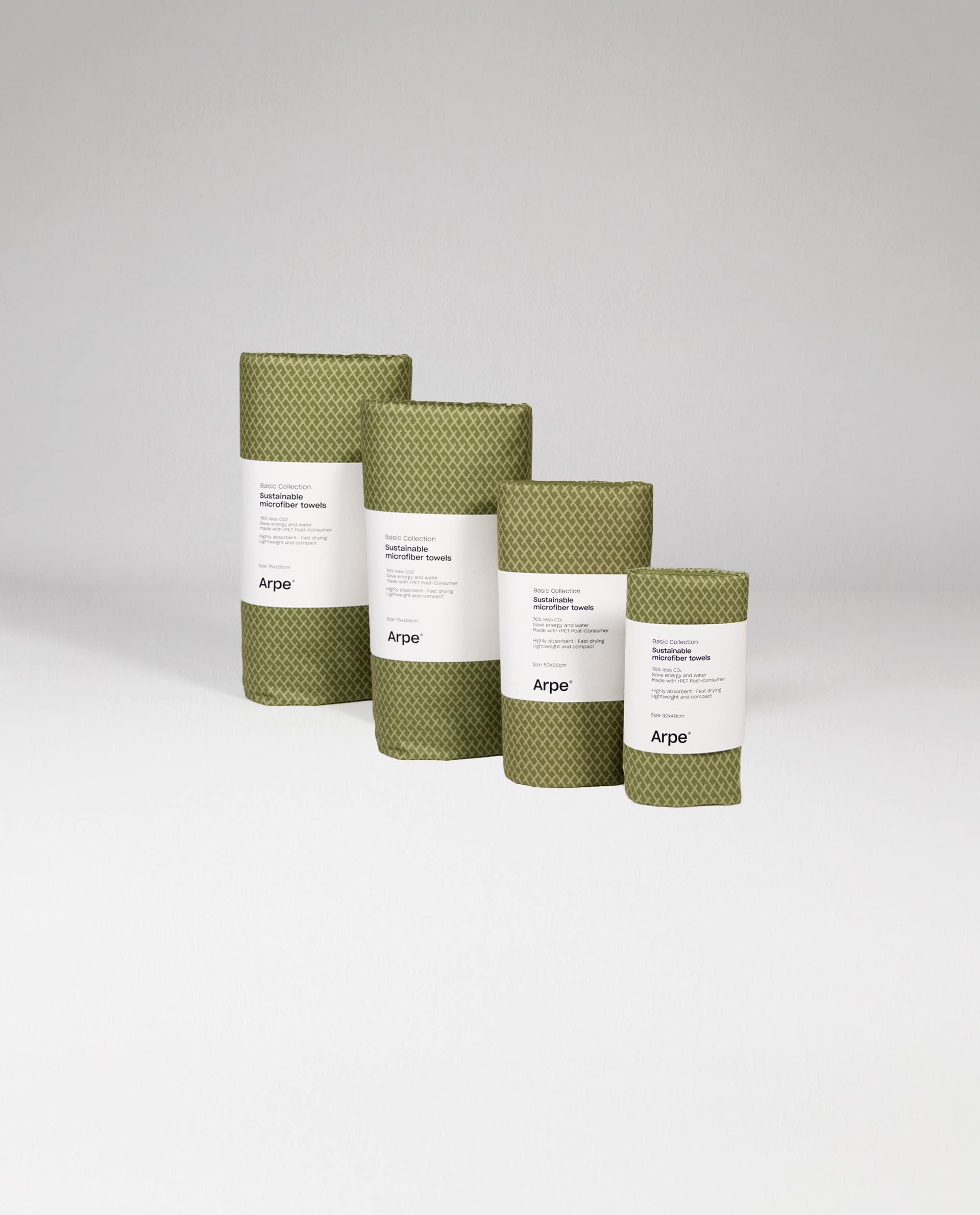 Arpe,Asciugamano in microfibra sostenibile e artigianale,Asciugamano sportivo per spiaggia, piscina o palestra,Asciugamano da bagno,ad asciugatura rapida,Eco Friendly,Olive Green (75x115)