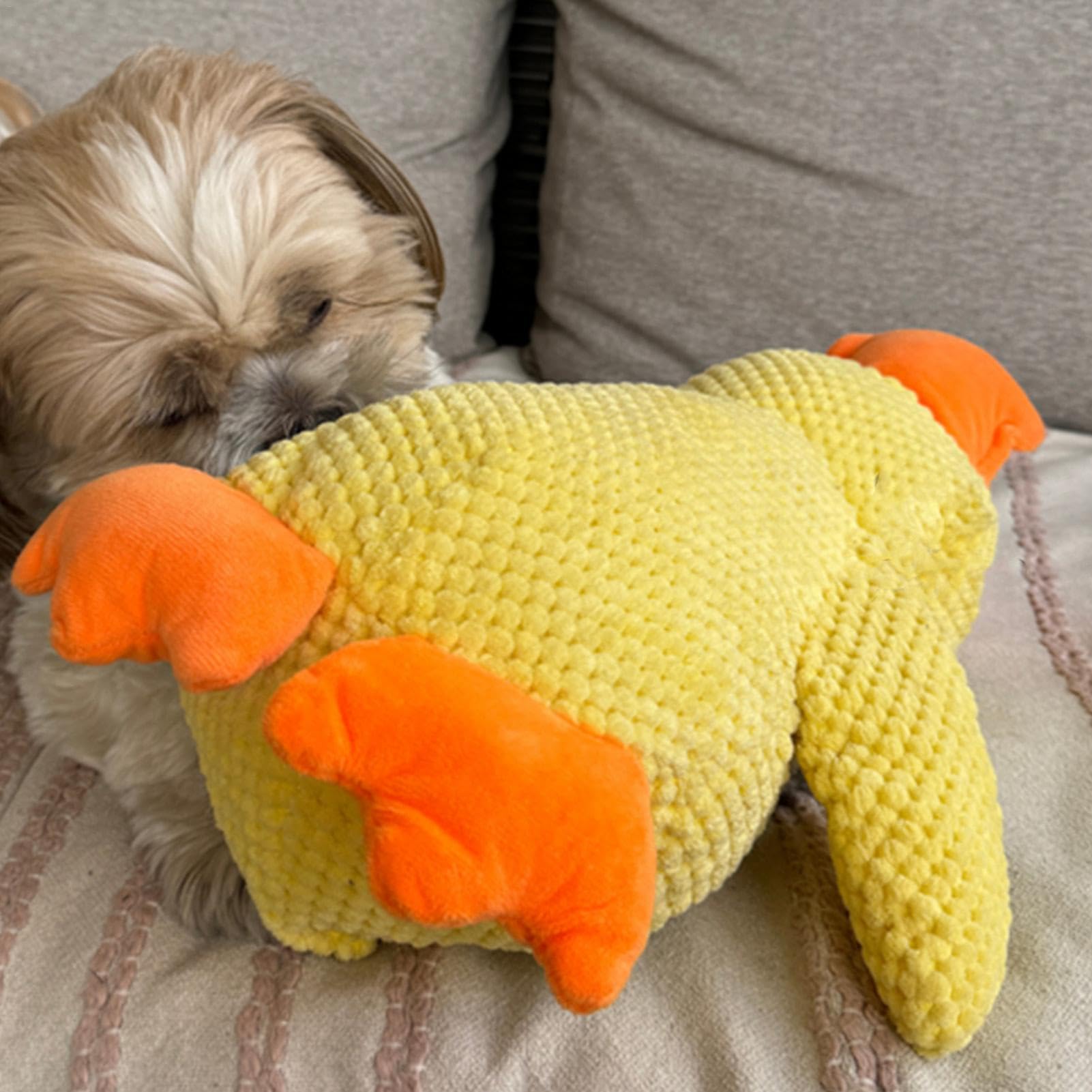 Kalmerende hondenspeelgoed - Goed voor de tanden - Grote Eend - Voor iedere hond -... | bol