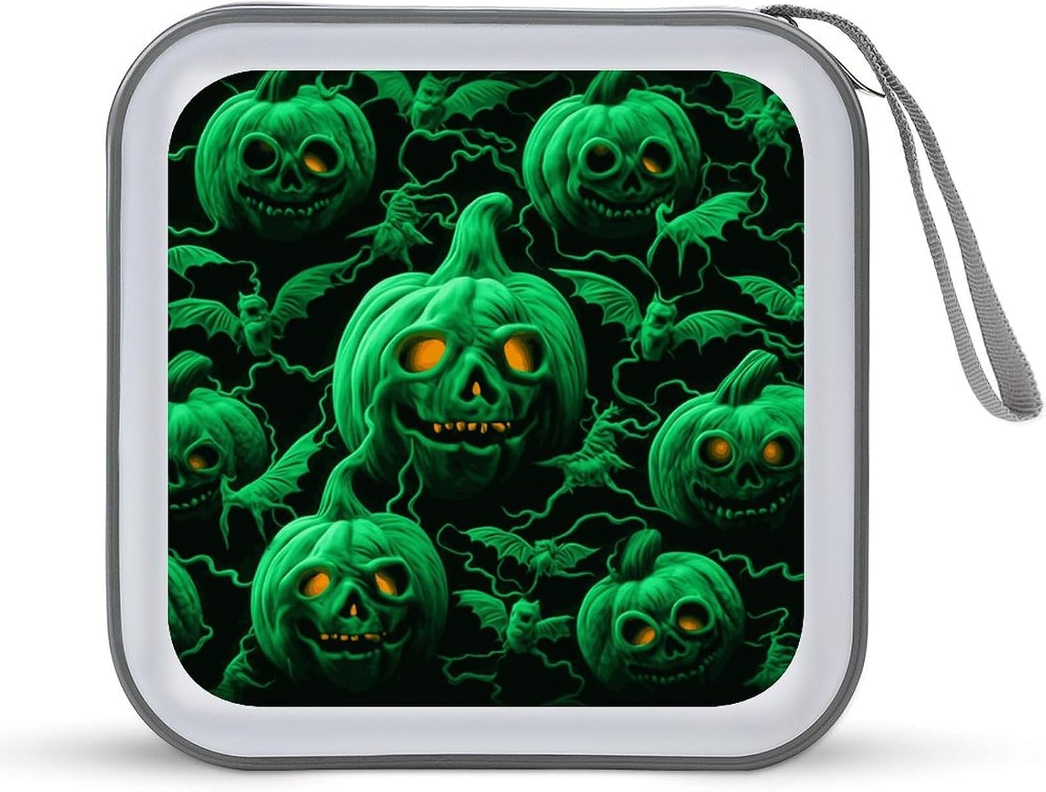 Green Ghost Horror Halloween Pumpkin CD Case CD Storage Box DVD Sleeves
