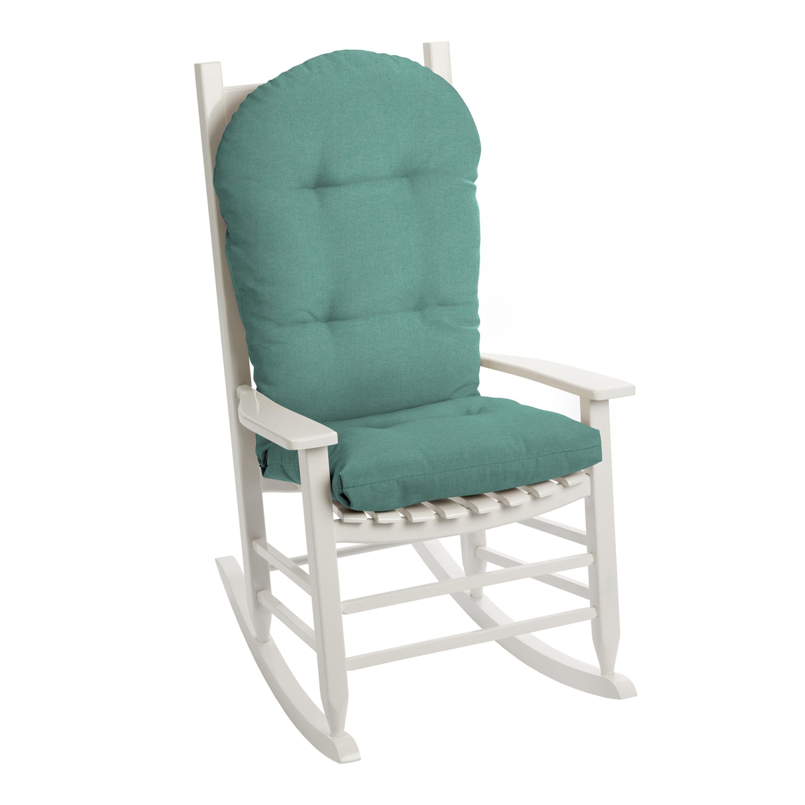 Arden Selections Oceantex Outdoor Plush Modern Tufted Adirondack Cushion, 2 Pack, 20 x 18, Water Repellent, Fade Resistant 20 x 18, Seafoam Green