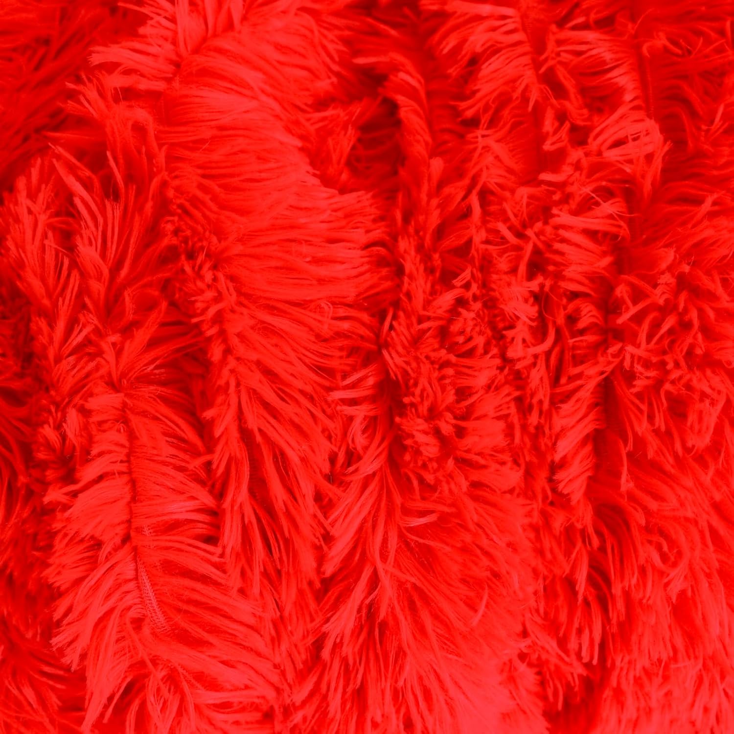 Red Fuzzy Throw Blanket Living Room Decor Home Gifts, Soft Faux Fur Fluffy Cozy Fuzzy Plush Warm Couch Bed Blanket, Bedroom Spring Decor Red Gifts for Him Her, 50x60 - Image 5