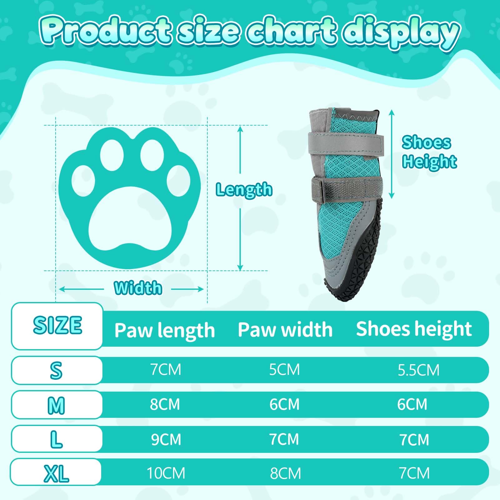 Ohcozzy Dog Shoes with Breathable Mesh, Anti-Slip Dog Boots with Reflective Straps - Image 3