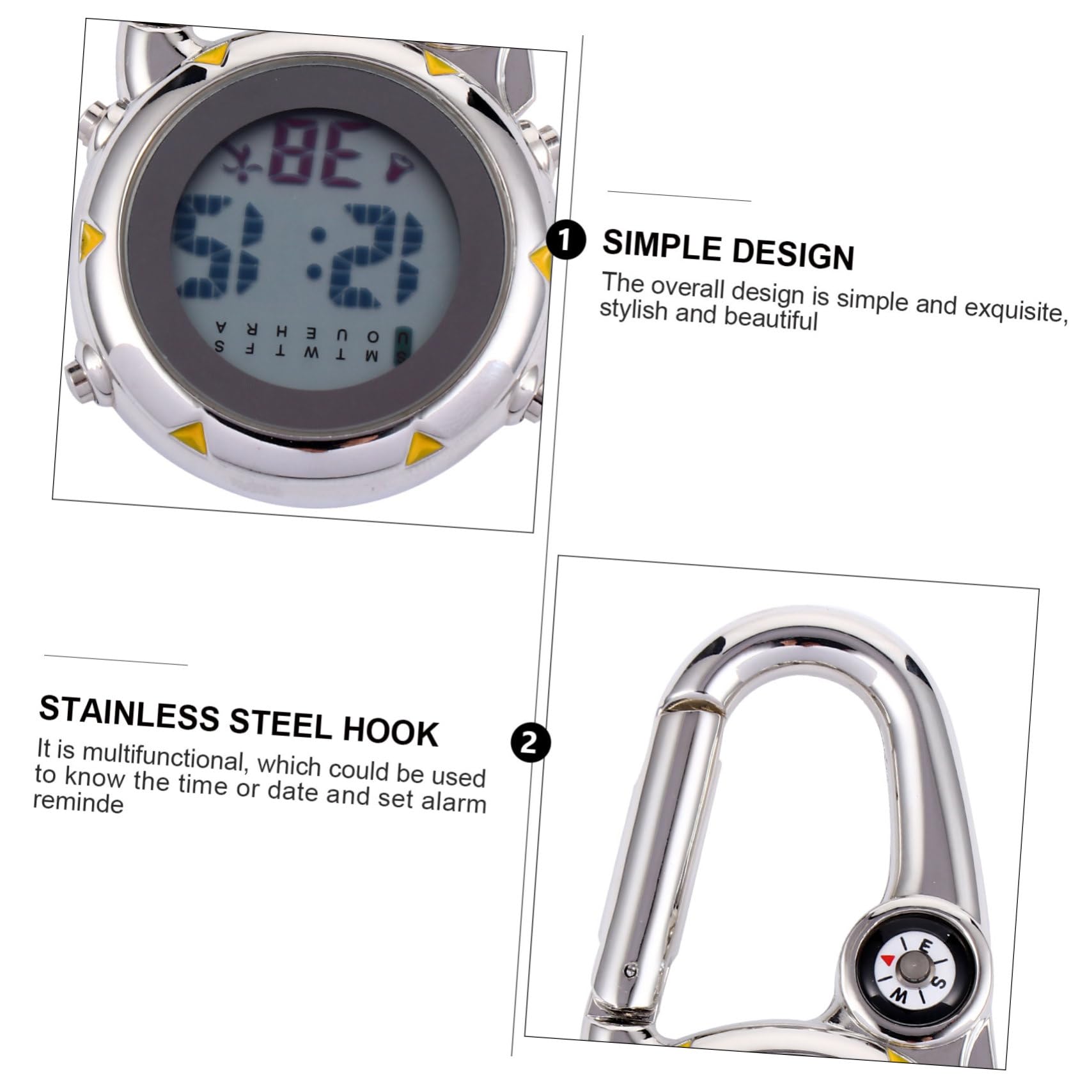 Hemobllo Multifunzionale con Clip Carabiner e Design per Escursionisti e Amanti della Giallo