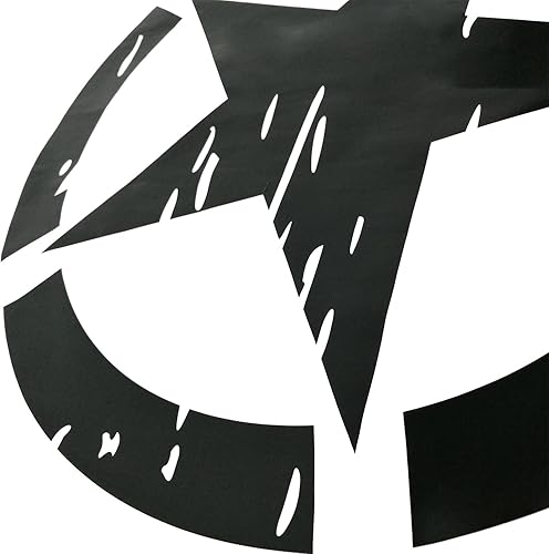 Miniatura 5 de u-Box Adhesivo para parachoques de automóvil, 2 unidades, color negro, 6.3 pulgadas, estrella del ejército para Jeep Wrangler YJ TJ JK JL Gladiator