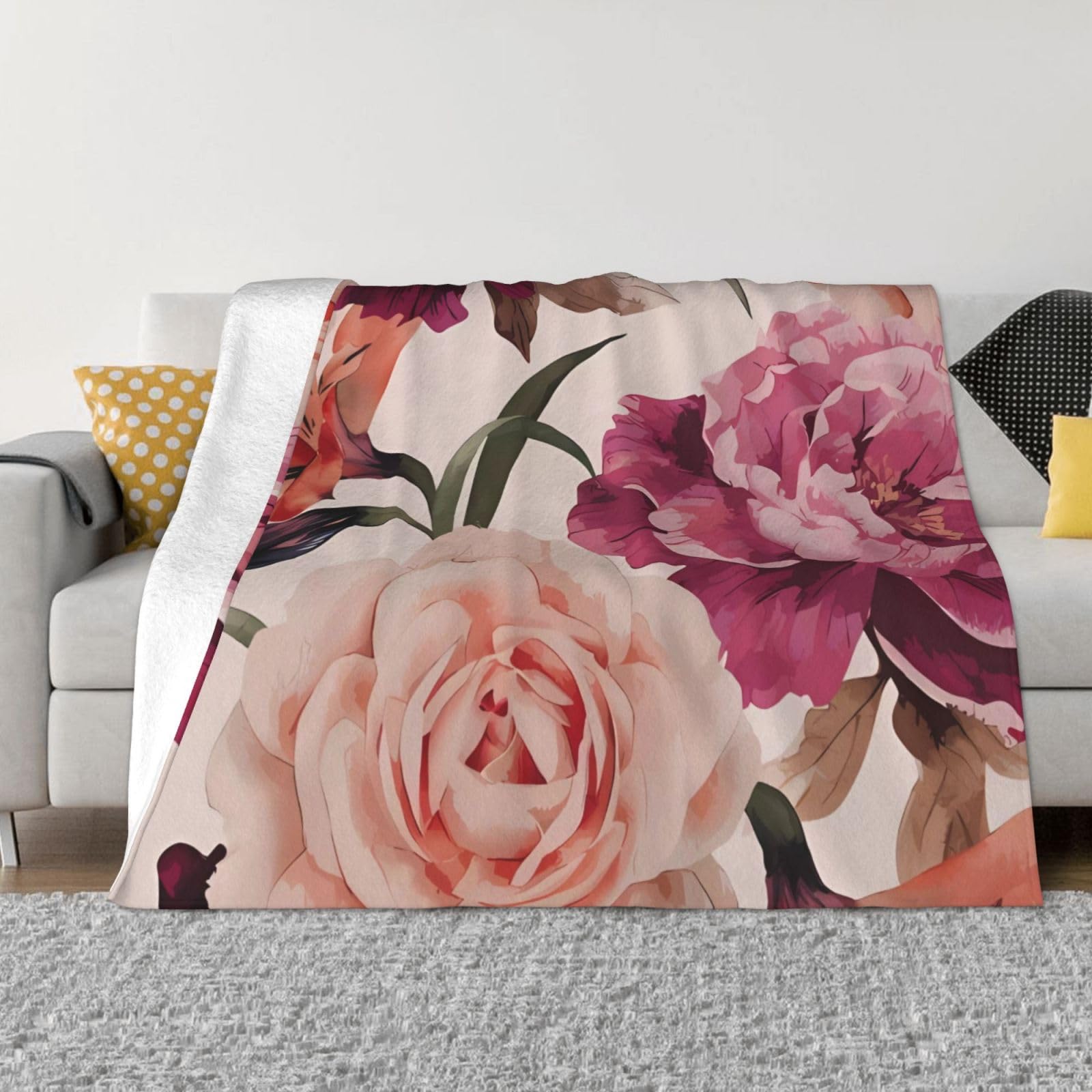 Couverture en flanelle douce pour des moments cocooning au salon