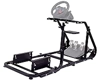 Vista 7 de Minneer Racing Simulator Cockpit for G25 G27 G29 G920,Driving Simulator Seat, Racing Steering Wheel Stand with Capacity 220LBS Without Wheel and