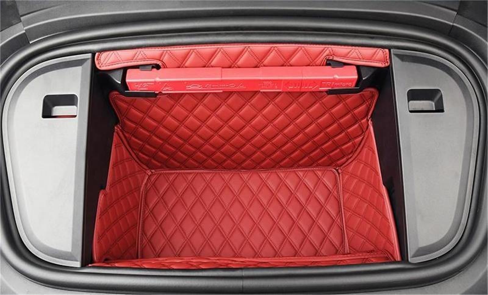 Tapis coffre avant arrière pour Taycan 2019-2022 rouge protège votre intérieur