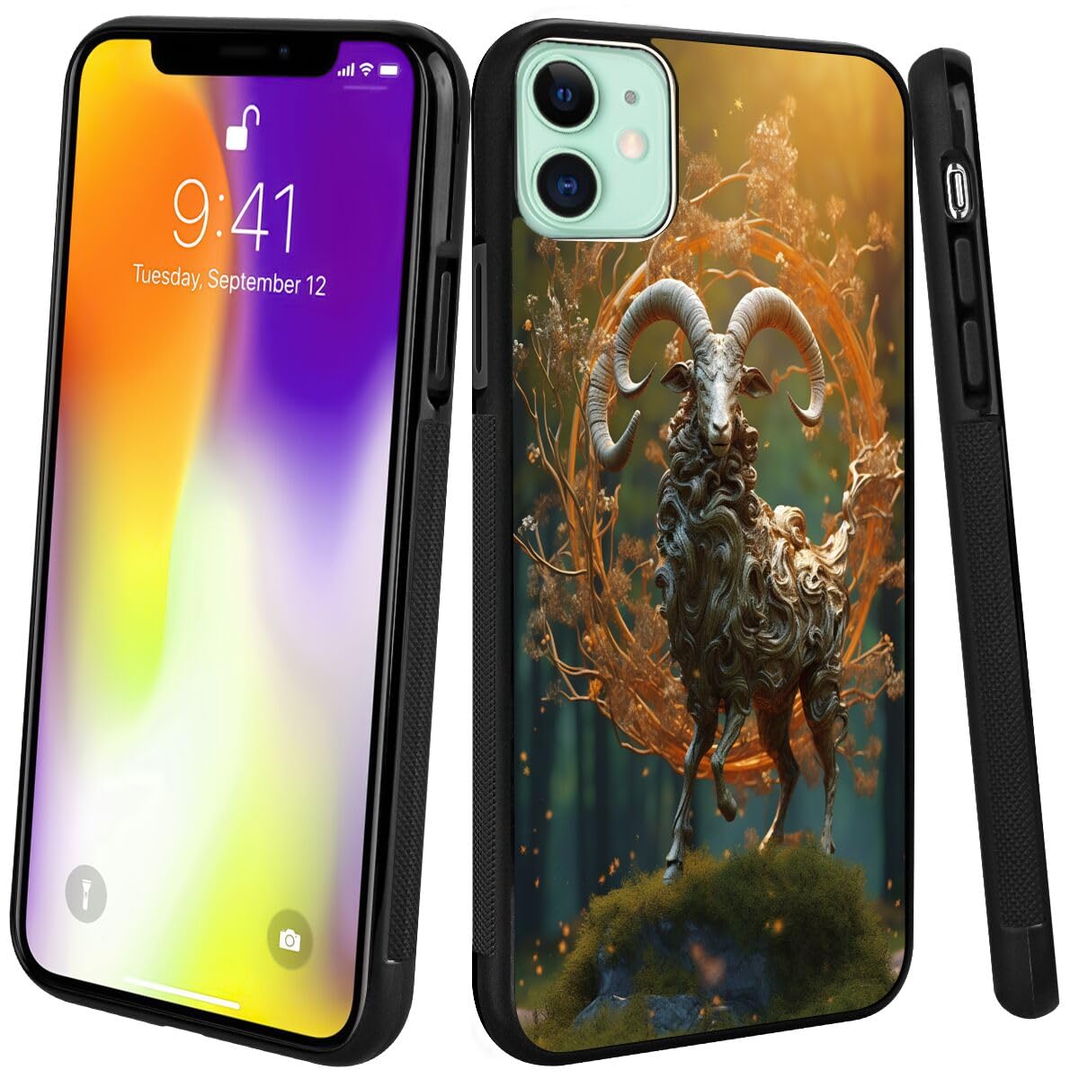 KOLHUBI Cellphone Case for iPhone 11 Aries Designer Art060 TPU Material Safe and Waterproof Wireless Charging for iPhone 11 Multicolor