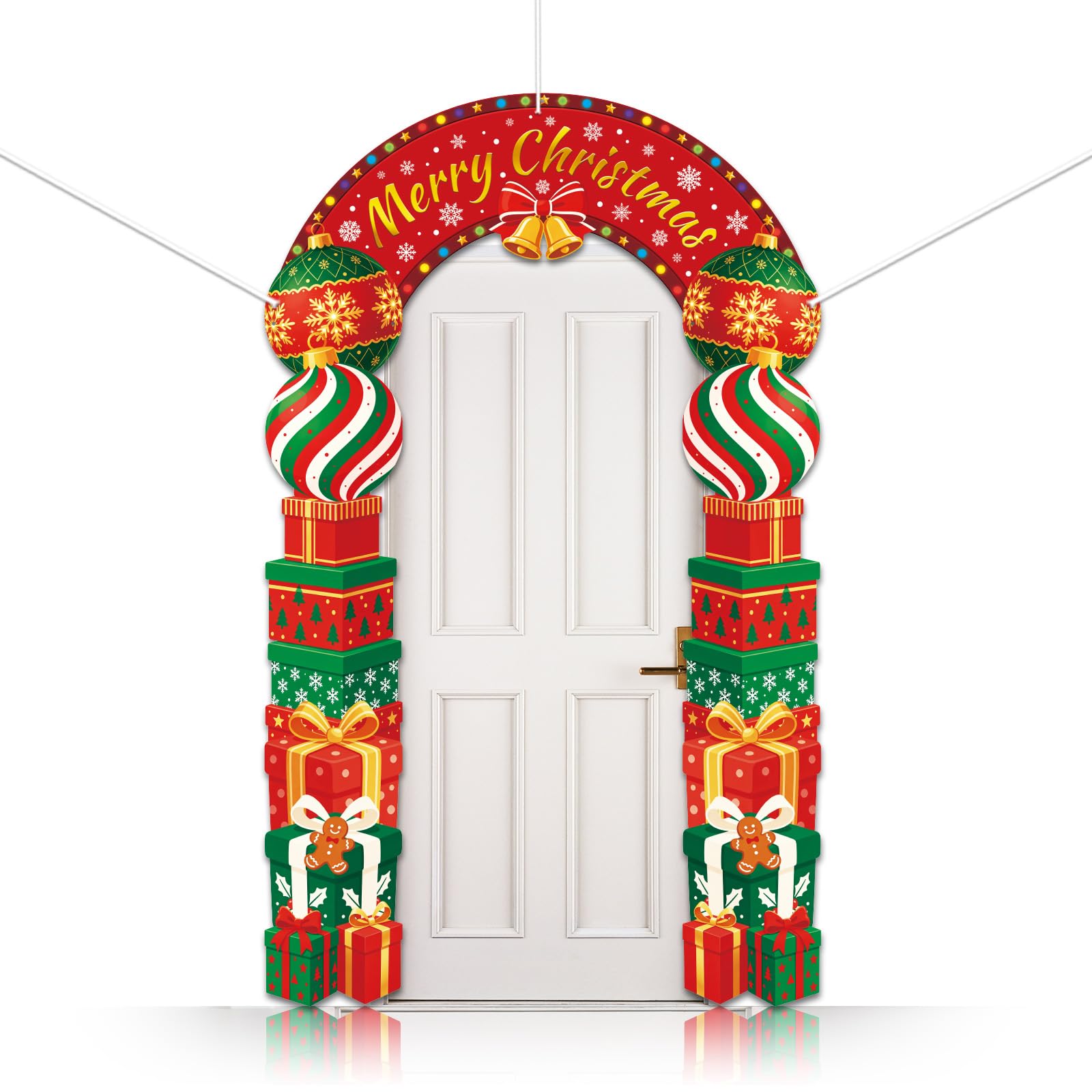 CUTHOLLOW 3Pcs Gift Boxes Themed Decorations Porch Sign Banner — image 1