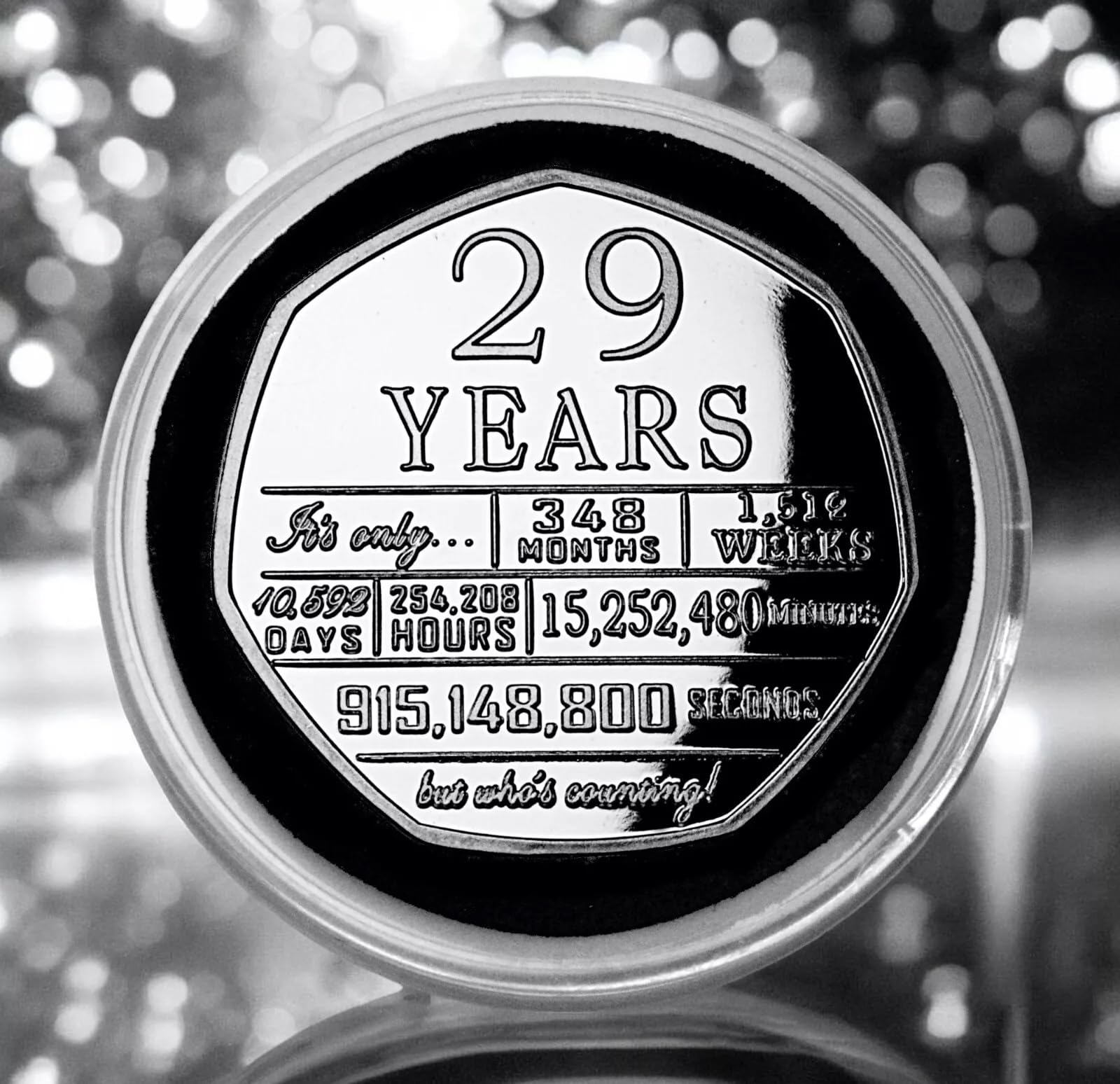 The Commemorative Coin Company 29th Birthday Silver Commemorative in Capsule. Gift/Present/Son/Daughter/Party. Twenty Nine 29 Years