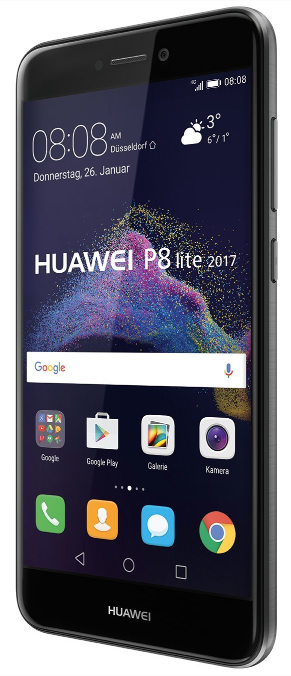 Huawei PRA - LX1 P8 Lite Smartphone (16GB, 12MP Kamera, Android 7.0, 13,2 cm (5,2 Zoll)) schwarz
