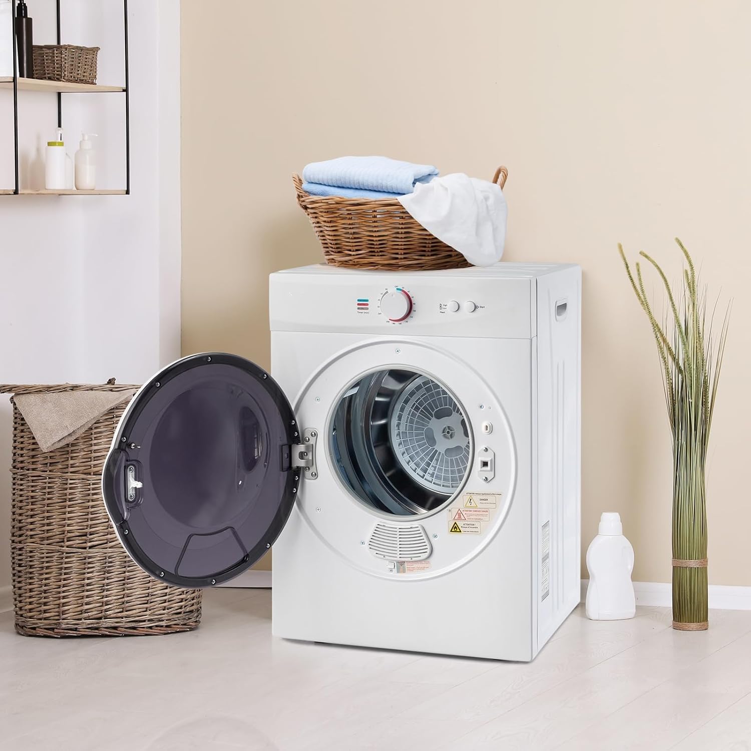 LEADZM Mini sèche-linge électrique 3 kg 40 l 1020 W 3 modes de séchage