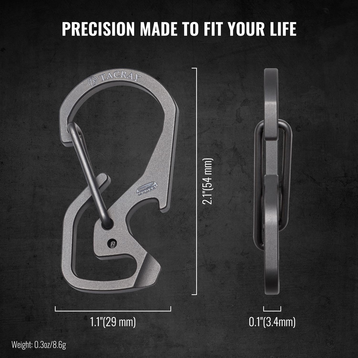 Amazon.co.jp: TACRAY チタンキーチェーン カラビナ マルチツール 栓